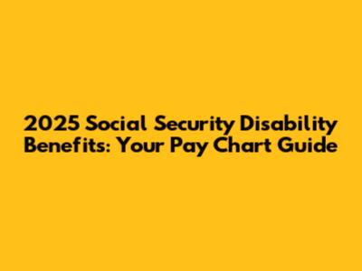 2025 Social Security Disability Benefits: Your Pay Chart Guide