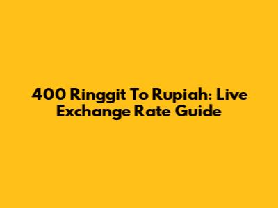 400 Ringgit To Rupiah: Live Exchange Rate Guide