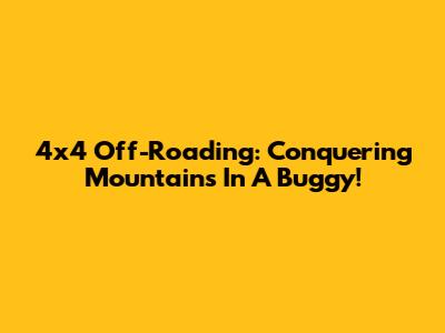 4x4 Off-Roading: Conquering Mountains In A Buggy!