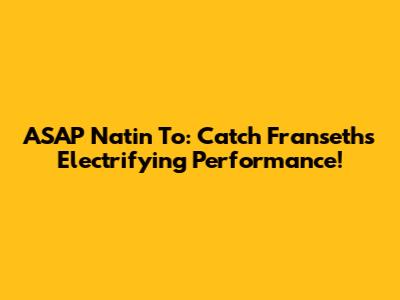 ASAP Natin To: Catch Franseth's Electrifying Performance!