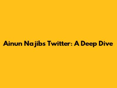 Ainun Najib's Twitter: A Deep Dive