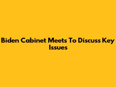 Biden Cabinet Meets To Discuss Key Issues