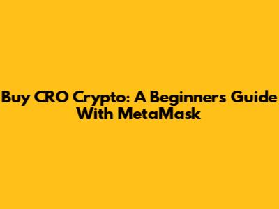 Buy CRO Crypto: A Beginner's Guide With MetaMask