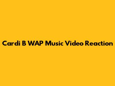 Cardi B WAP Music Video Reaction