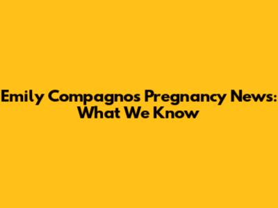 Emily Compagno's Pregnancy News: What We Know