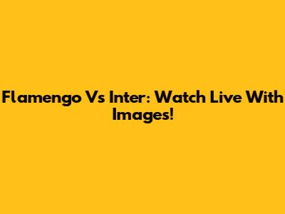 Flamengo Vs Inter: Watch Live With Images!