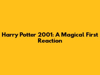 Harry Potter 2001: A Magical First Reaction