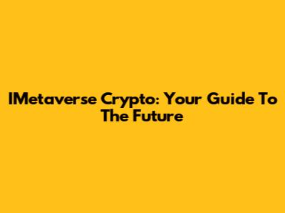 IMetaverse Crypto: Your Guide To The Future