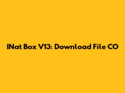 INat Box V13: Download File CO
