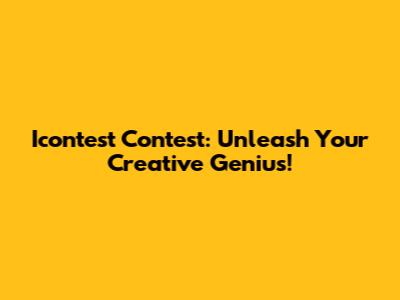 Icontest Contest: Unleash Your Creative Genius!
