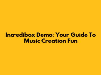 Incredibox Demo: Your Guide To Music Creation Fun