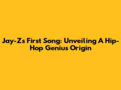 Jay-Z's First Song: Unveiling A Hip-Hop Genius Origin