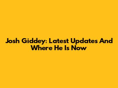 Josh Giddey: Latest Updates And Where He Is Now