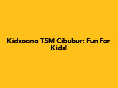Kidzoona TSM Cibubur: Fun For Kids!
