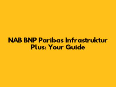 NAB BNP Paribas Infrastruktur Plus: Your Guide