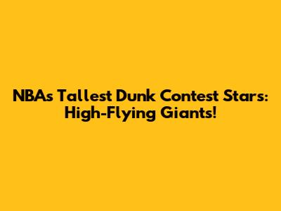 NBA's Tallest Dunk Contest Stars: High-Flying Giants!