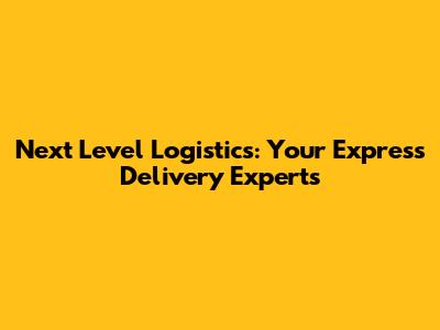 Next Level Logistics: Your Express Delivery Experts