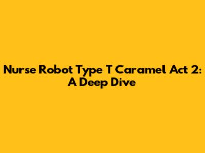 Nurse Robot Type T Caramel Act 2: A Deep Dive