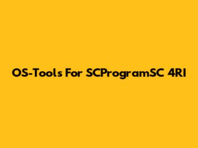 OS-Tools For SCProgramSC 4RI