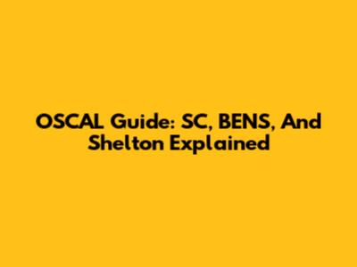 OSCAL Guide: SC, BENS, And Shelton Explained
