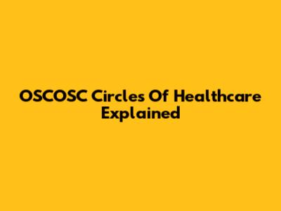 OSCOSC Circles Of Healthcare Explained