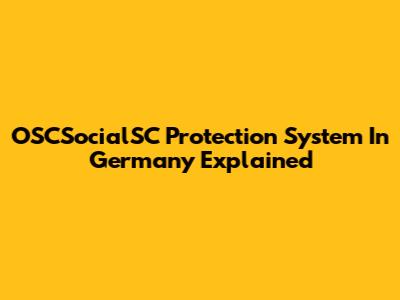 OSCSocialSC Protection System In Germany Explained