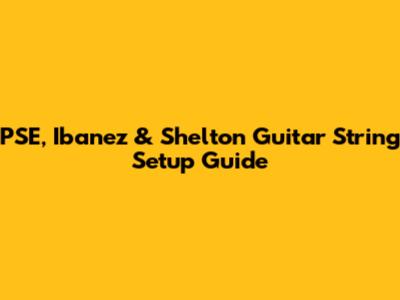PSE, Ibanez & Shelton Guitar String Setup Guide