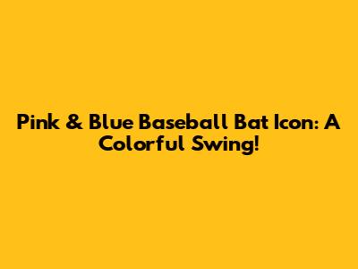 Pink & Blue Baseball Bat Icon: A Colorful Swing!