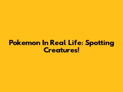 Pokemon In Real Life: Spotting Creatures!