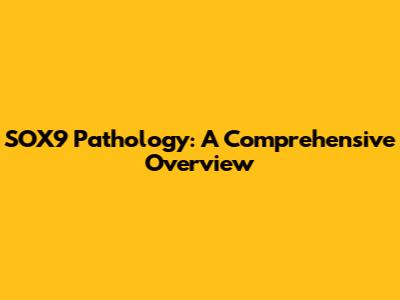 SOX9 Pathology: A Comprehensive Overview