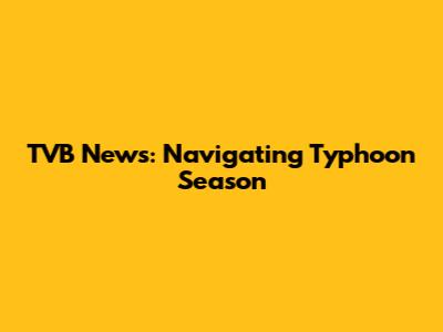 TVB News: Navigating Typhoon Season