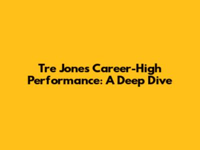 Tre Jones' Career-High Performance: A Deep Dive