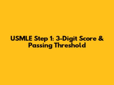 USMLE Step 1: 3-Digit Score & Passing Threshold