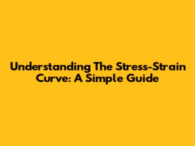 Understanding The Stress-Strain Curve: A Simple Guide