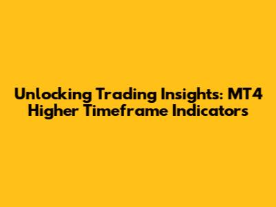 Unlocking Trading Insights: MT4 Higher Timeframe Indicators