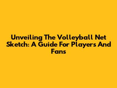 Unveiling The Volleyball Net Sketch: A Guide For Players And Fans