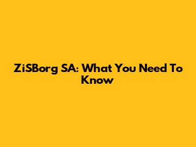ZiSBorg SA: What You Need To Know